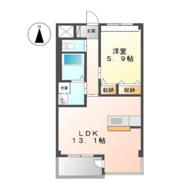 ベルクレール東吉野 201の間取り図