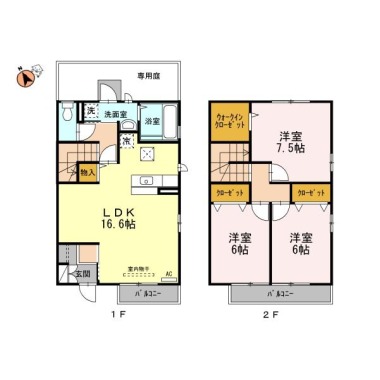 ルーエ I102の間取り図