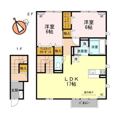 ルーエ II202の間取り図