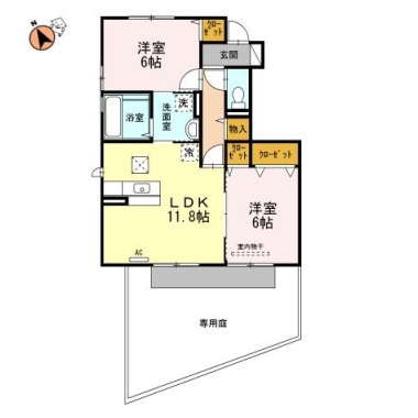 ルーエ III103の間取り図