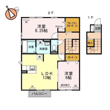 ルーエ III203の間取り図