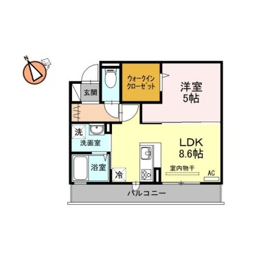 クオーレ 202の間取り図
