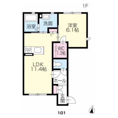 プロヌーブWEST 101の間取り図