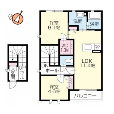 プロヌーブWEST 202の間取り図