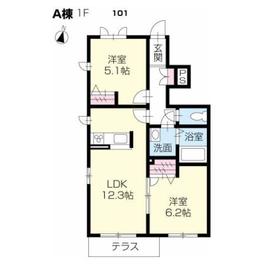 シャーメゾンWEST 101の間取り図