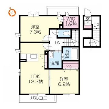 シャーメゾンWEST 205の間取り図