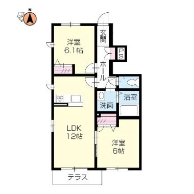 プロヌーブ名東 A棟 B102の間取り図