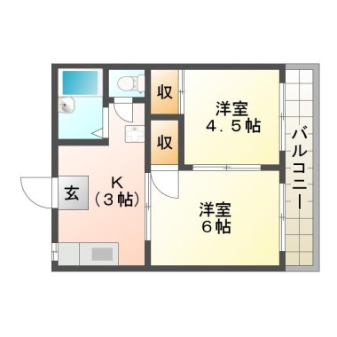 コーポ末広 103の間取り図