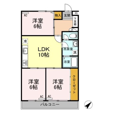 グランディール末広 204の間取り図