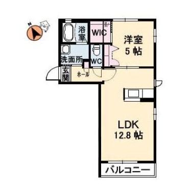 シャーメゾンリヴェールB棟 203の間取り図