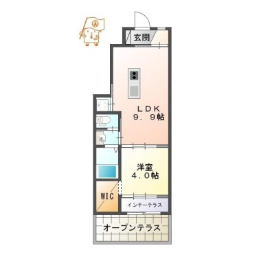 レーグル1番館 102の間取り図