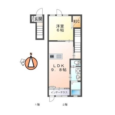 レーグル1番館 203の間取り図