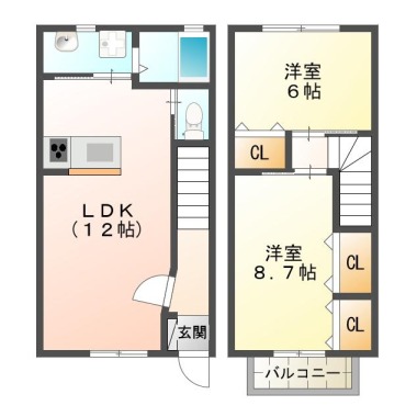 ナトゥラヴィータ五番館 105の間取り図