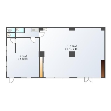 南島田町 店舗  1Fの間取り図