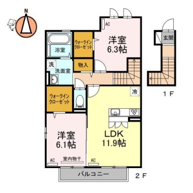 ファンタジスタ 202の間取り図