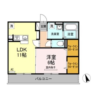 アモーレ 202の間取り図