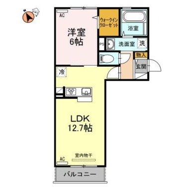 アモーレ 303の間取り図