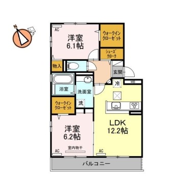 アモーレ 306の間取り図