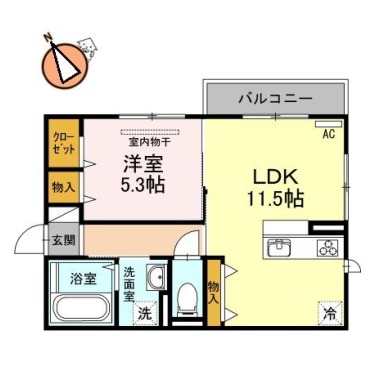 浜の前ガーデン 101の間取り図