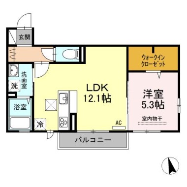 浜の前ガーデン 202の間取り図