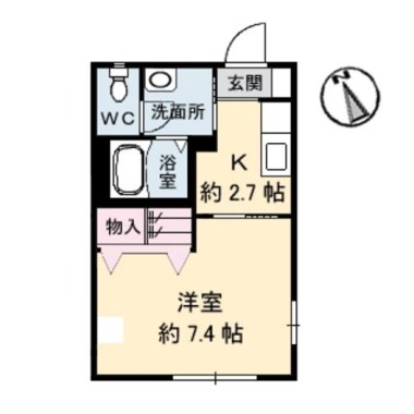 シャーメゾン沖浜 101の間取り図