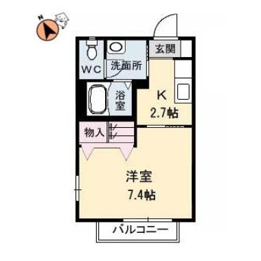 シャーメゾン沖浜 201の間取り図