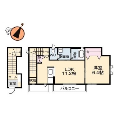 シャーメゾンセレンテ 201の間取り図