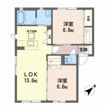 グランマスト春日 B棟 103の間取り図