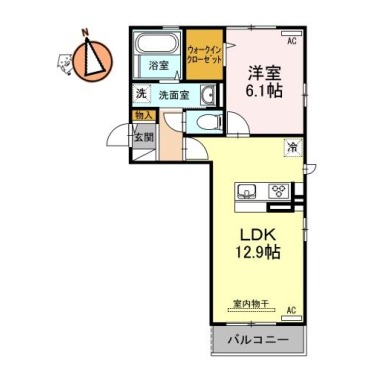 ルーナ 201の間取り図