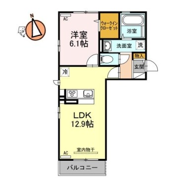 ルーナ 203の間取り図