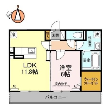 ヴィルナチュール 102の間取り図