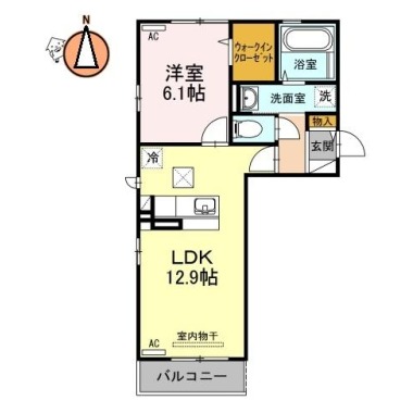 ヴィルナチュール 103の間取り図