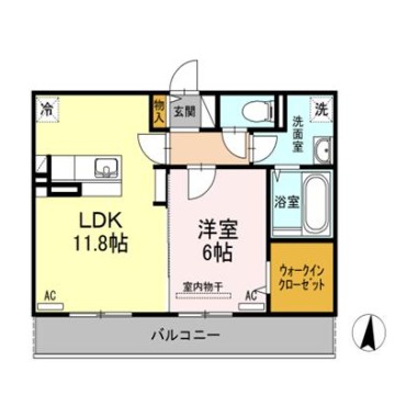 ヴィルナチュール 302の間取り図