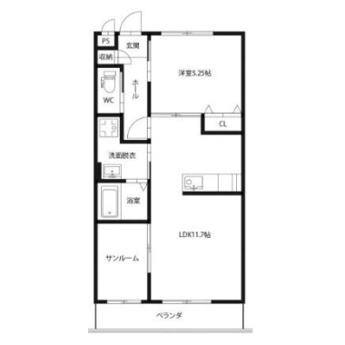 ピースリベルタ Kitasako A棟 203の間取り図