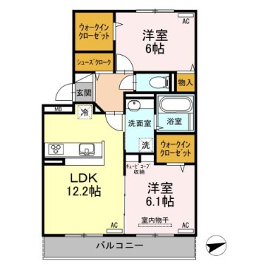 フトゥーロ 205の間取り図