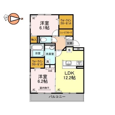 フトゥーロ 206の間取り図