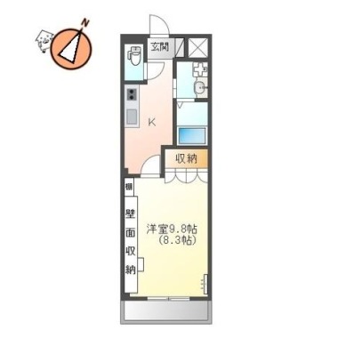 シティ・スター北佐古 205の間取り図