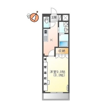 シティ・スター北佐古 307の間取り図
