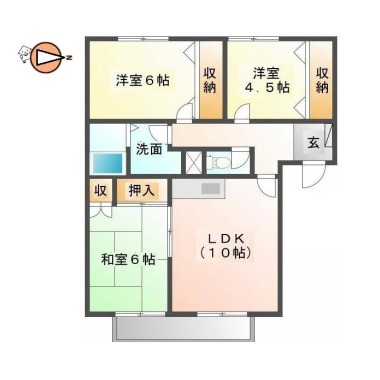 エクセレントブルーム 101の間取り図