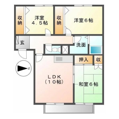 エクセレントブルーム 201の間取り図