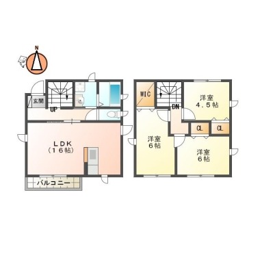 リブライフ末広II Fの間取り図