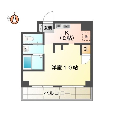 南昭和町 マンション 1K 201の間取り図