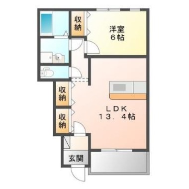 ステラ川南 105の間取り図