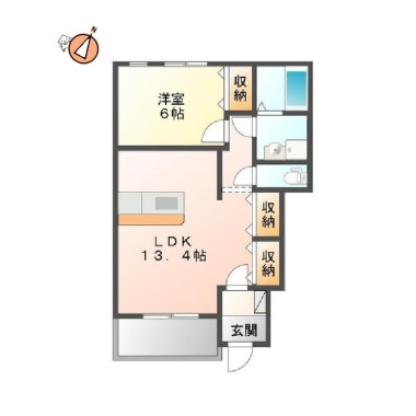ステラ川南 106の間取り図