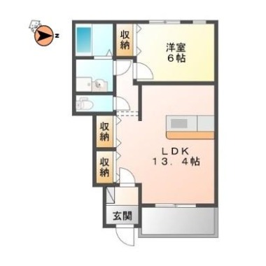 ステラ川南 107の間取り図