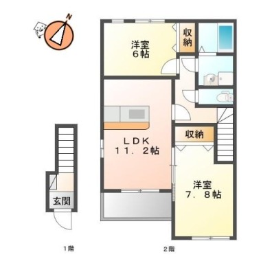 ステラ川南 201の間取り図