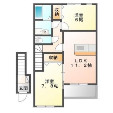ステラ川南 206の間取り図
