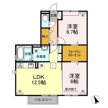 ベルグリーン 103の間取り図