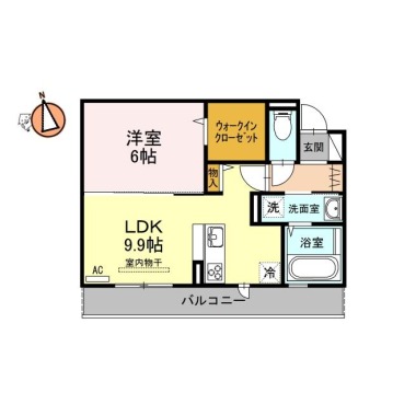 ウィズ沖浜 303の間取り図