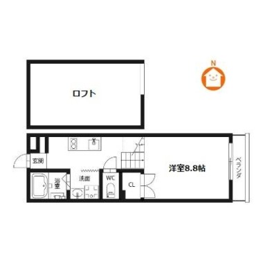 ピース・スクエア住吉 B101の間取り図